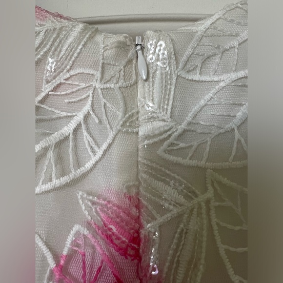 Zoe LTD White and Pink Floral Dress Girls 14 - Picture 3 of 5